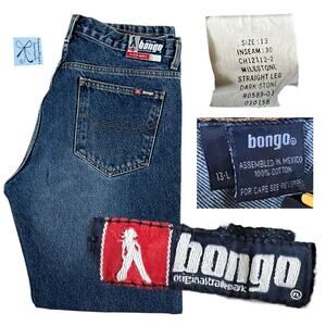 bongo Milestone Straight Leg Dark Stone Jeans Sz 13-L (Inseam 30)